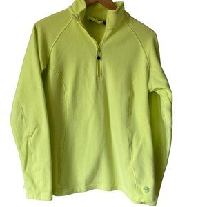 Mountain Hardwear Chartreuse Quarter Zip Micro Chill Pullover Fleece Sz Large